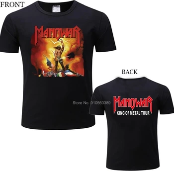 ZRIEDKAVÉ MANOWAR Kings Of Metal VTG 1989 T Shirt Muž bavlnené tričko mužov lete fashion t-shirt euro veľkosť drop shipping