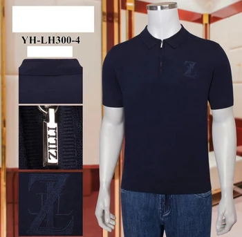 Miliardár polo tričko hodváb mužov 2021 Novú módnu Firmu lete krátky rukáv, zips vysokej kvality Priedušná veľká veľkosť M-5XL
