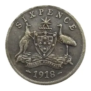 Austrália 1918 Strieborné Pozlátené Mincí, Zberateľských Magic Mince Domáce Dekorácie Plavidlá Mince Ploche Ozdoby, Vianočné Darčeky