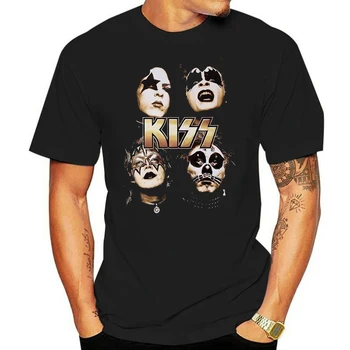 Hudobná Skupina Kiss T Shirt Muži Ženy Móda Hip Hop Vrcholy Rockovej Kapely Muži Ženy Tees Harajuku Bežné Black Camisetas Ropa Hombre