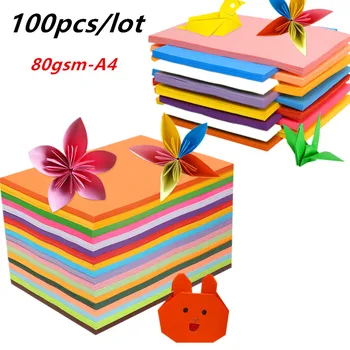 80gsm 100ks A4 Farebné Kraft Papier HOBBY Ručné Karty, Takže Craft Papier Vysokej Kvality kopírovací Papier Hrubé Lepenka Lepenka