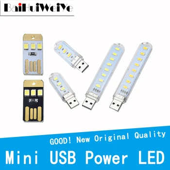 5 ks Mini USB LED Svetlo, Stolové Lampy Prenosné Nočné Svetlo Pre Power Bank PC, Notebook, Knihy Čítať Svetla Teplá Biela Lampa Camping Žiarovka