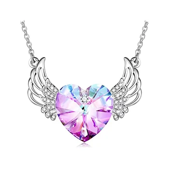 Európske a Americké módne crystal prívesok anjel krídla crystal náhrdelník dámy náhrdelník anjel krídla dievča, darček prívesok