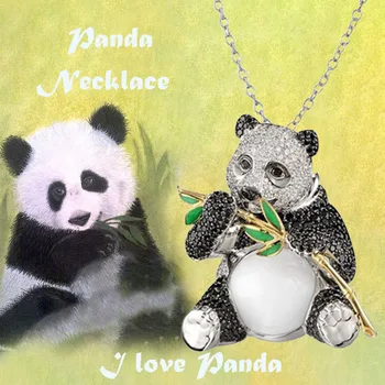 Vynikajúce Tvorivé Panda Náhrdelník Módne Roztomilý Zvierat Prívesok Náhrdelník Dámy Osobnosti Šperky Pár Strán Výročie Darček
