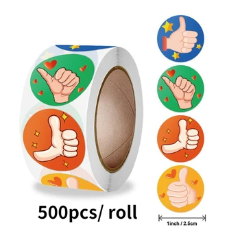 500pcs/1 palec Motivačné Odmeny Samolepky pre Učiteľov & Kids Motivačný Školy Nálepky Roll Učiteľ pre Dodávky v Triede