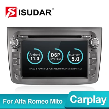 Isudar PX6 1 Din Android 11 Auta Multimediálny Prehrávač Pre Alfa Romeo Mito 2008 - CANBUS Auto Rádio Hexa Core Video DVD GPS Systém DVR