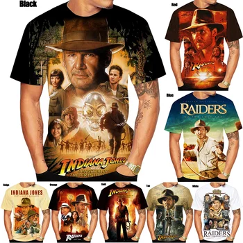 Nový Indiana Jones Raiders of the Lost Ark pánske/dámske Módne Slim T-shirt 3D Tlač T-shirt