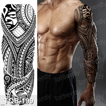 dočasné tetovanie mužov veľké nepremokavé dočasné arm tattoo rukáv, čierna robota mechanické tribal tetovanie lev hlavu kráľa fox design