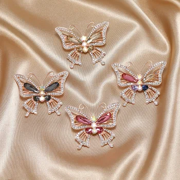 Ženy Klasické Vintage Crystal Motýľ Brošňa Pin Módne, Elegantné Kovové Hmyzu Šperky Pre Lady Odznaky Retro Brošne Kolíky Darček