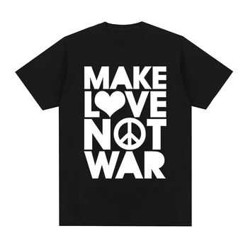 Milovať Nie Vojna je Mier T-shirt Zábavné Bavlna Mužov tričko Nové TEE TRIČKO Dámske Topy