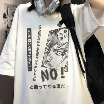 Japonské Anime Ženy Tričko radu jojo Bizarné Dobrodružstvo Jolyne Cujoh Tlač Krátke Sleeve T-shirt Žena Príležitostné Voľné Unisex Oblečenie