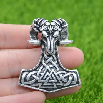Severskí Valknut Koza Ram Thor Kladivo Mjolnir Prívesok Viking Šperkov Náhrdelník Mužov Amulet Talizman