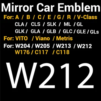 3D Zrkadlo Logo Grily Predný Znak Na mercedes W205 W212 W213 W204 Znak W176 W177 ML W166 W205 CLA C117 A B C E G GLC GLE