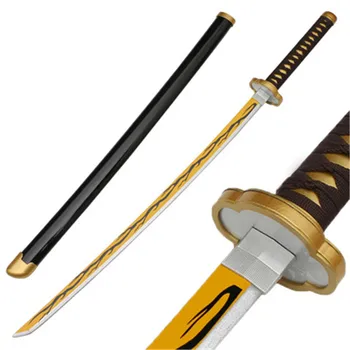 Cosplay Kimetsu č Yaiba Meč Zbraň Démon Vrah Kaigaku Meč 1:1 Anime Ninja Satoman Tanjiro Dreva Prop 104 cm Katana
