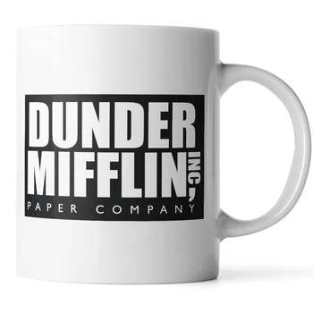 Dunder Mifflin Hrnček Tv Show Úrad Inšpiroval Vtipný Hrnček Kávy Schrute Fariem Coffe Pohár Osobnosti Eco-Friendly Keramické Hrnčeky