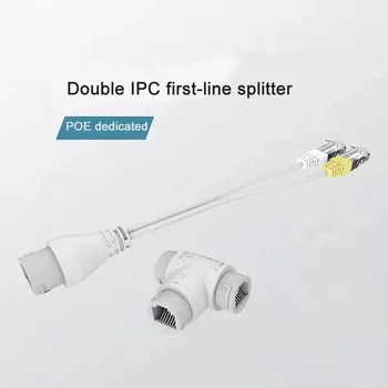 Pre bezpečnostné kamery, inštalácia, POE splitter 2 v 1 sieťový kábel konektor tri-way konektor RJ45 hlavu