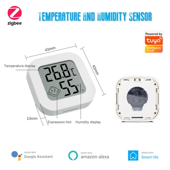CORUI Tuya Smart Home Teplomer Zigbee Krytý Reálnom čase Sledovať Teplotu A Vlhkosť, Inteligentný Senzor Pracovať S Alexa Google