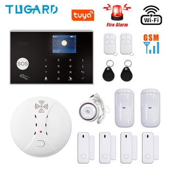 TUGARD G30 Tuya Smart WiFi, GSM domáci Alarm Systém Zabezpečenia Bezdrôtovej 433MHz Zlodej Auta s Požiarny Detektor Dymu