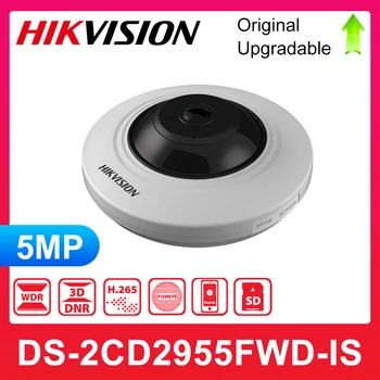 Hikvision FishEye 5MP IP Kamera DS-2CD2955FWD-JE IR 8m Pevné Dome Sieťová Kamera 180 Panoramatickým Výhľadom PoE Dohľadu CCTV Kamery