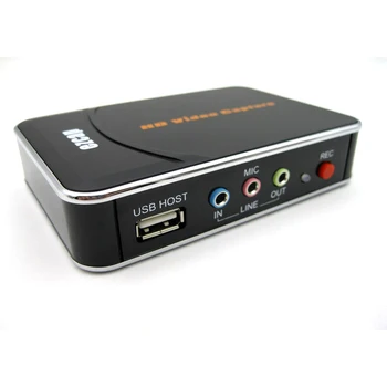 AV HDMI Video Capture Kartová Hra Záznamník pre PS4 TV Box Fotoaparát, Videokamera Záznam Na USB Flash Disk Mic V Súlade V ýstup HDMI Slučky